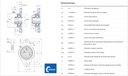 FYTB-1" - Chumacera De Pared 2T  SKF