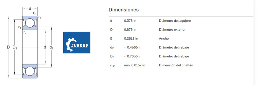 R6-ZZ - Rodamiento Rígido De Una Hilera De Bolas SLB