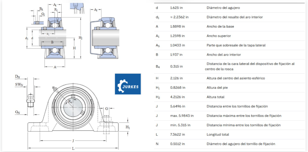 SY-1 5/8 - Chumacera De Piso SKF