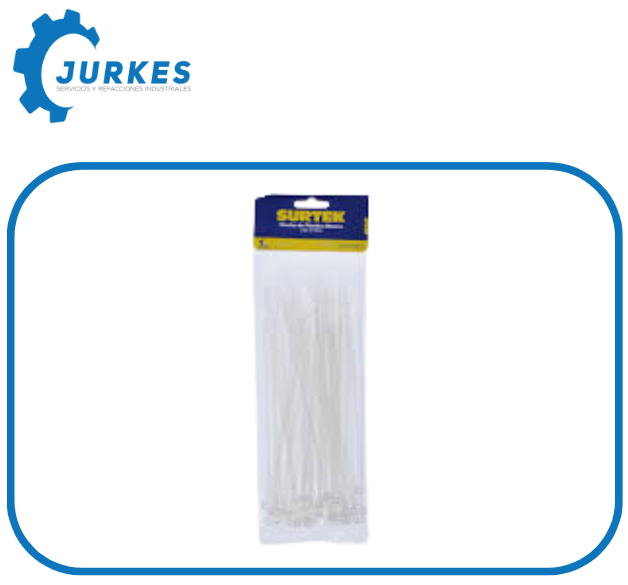SUR-114212 - Cinchos De Plástico 300Mm X 4.6Mm Blanco (50 Pzas)