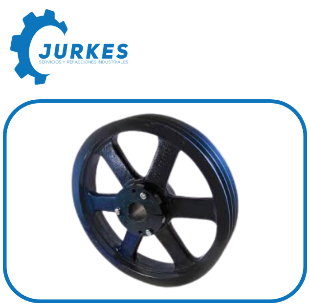 B2DP025.0 X1  Polea 2R B, D.E 25.350 Para Buje X1