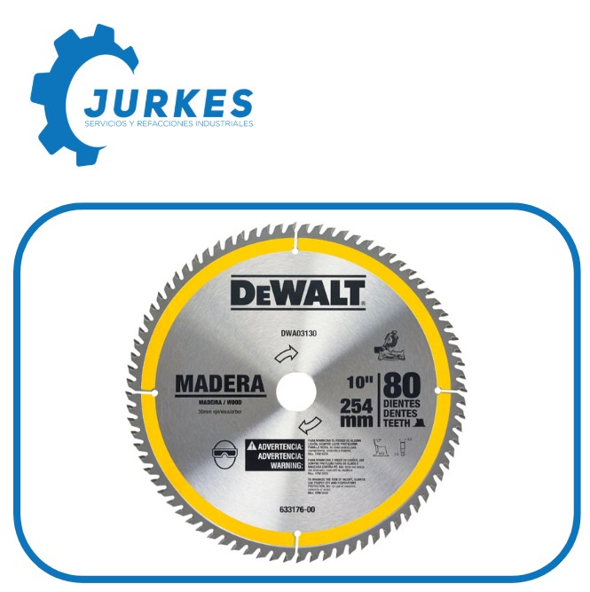 DEW-DW03130- Disco 10" 80 Dientes P/ Madera   Disco 10" 80 Dientes P/ Madera DWA03130