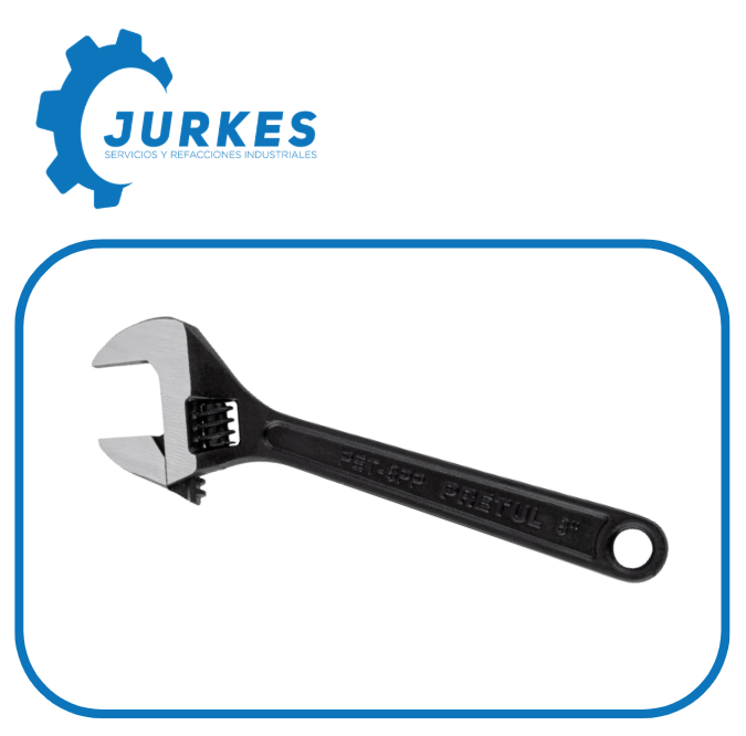 21823 - Llave Ajustable (Perica) 8" Pavonada PRETUL