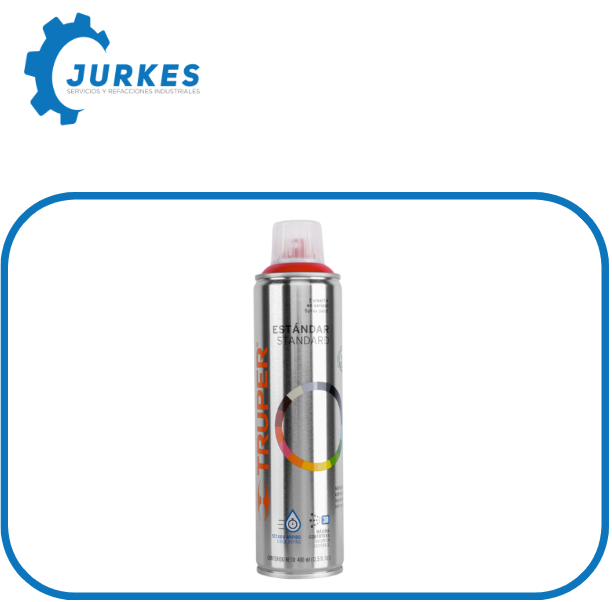 12732 - Pintura En Aerosol, Rojo Seguridad, Bote Esbelto, 400 Ml TRUPER