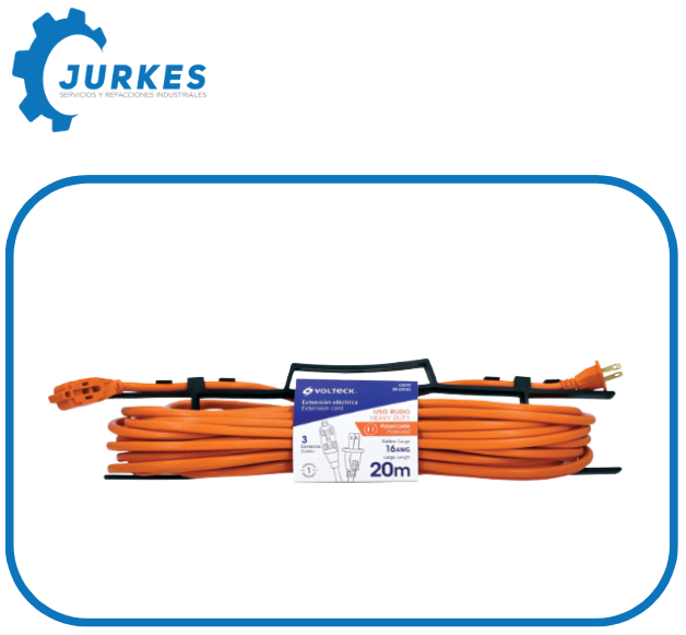 48049 - Extensión Eléctrica De Uso Rudo 20 M 2X16 AWG VOLTECK