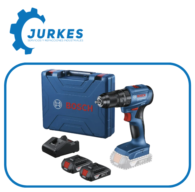 19K3-1G0 - Taladro Atornillador Inalámbrico 1/2" 18 V Vvr 0–500/0–1900 Rpm 21-50Nm 2Bat (Gsb 185-Li) BOSCH