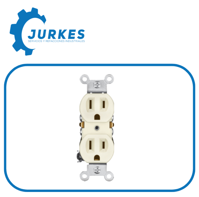 46102 - Contacto Dúplex, 2 Polos 3 Hilos, Standard, Marfil VOLTECK