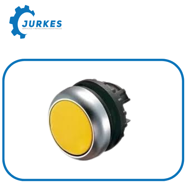 M22-DR-Y Boton Pulsador Amarillo Con Retencion