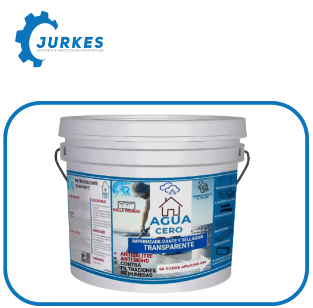 Impermeabilizante Transparente Agua Cero 4L Brillante Anti Hongos 