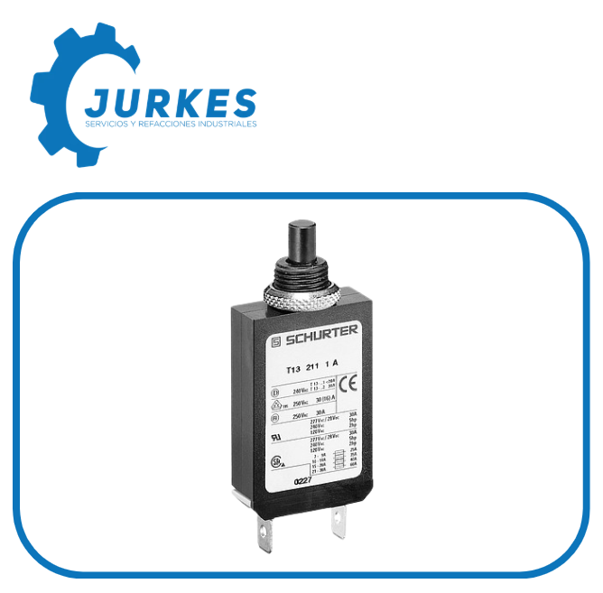 T13-211 - Disyuntor Térmico 240/277 VCA 50/60Hz - 28VDC