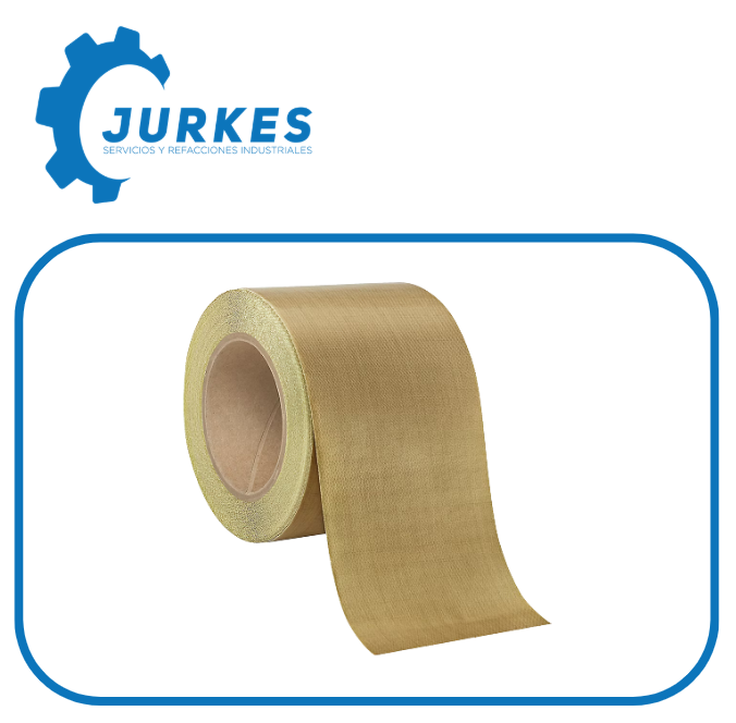17218 - Cinta De Fibra De Vidrio Recubierta Con Teflon® PTFE - Grosor 3 Mil, 4" X 18 Yardas, 127 Micras, 10 Cm X 16 M