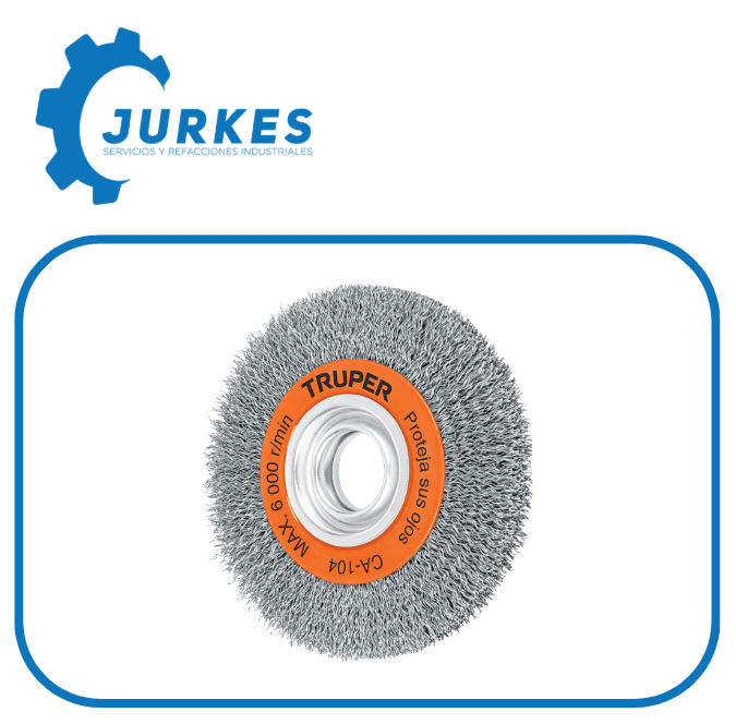 11520 - Carda Alambre Ondulado 6" X 3/4" Para Esmeril TRUPER