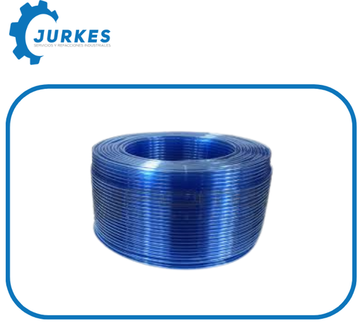 PU8AZUTX1 - Mang. Poliuretano Azul Transparente 8MM