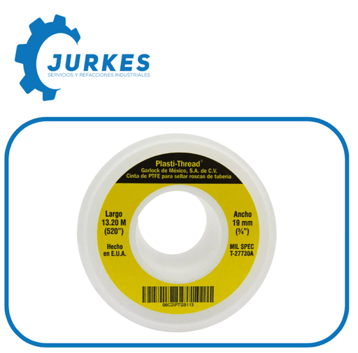 6C2IPTSB113 - Cinta Sella Roscas 3/4"X13.2Mt D/Teflón Plastithread Estándar GARLOCK
