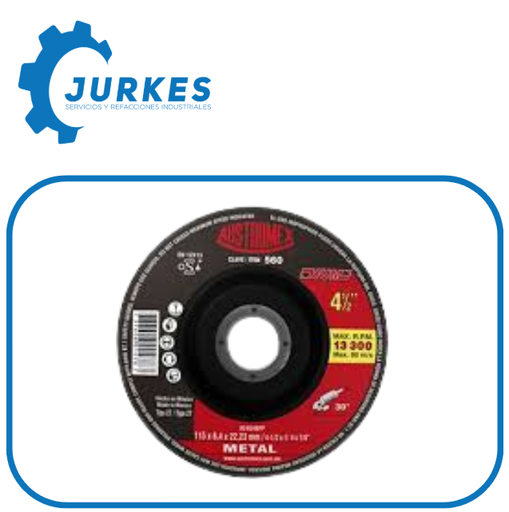 AUS-560 - Disco 4 1/2 Para Desbaste De Metal AUSTROMEX