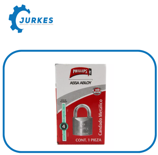 PHI-112- Candado Metalico 38Mm Gancho Corto