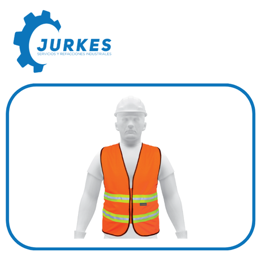 13473 - Chaleco De Seguridad Alta Visibilidad Con Cierre Naranja TRUPER