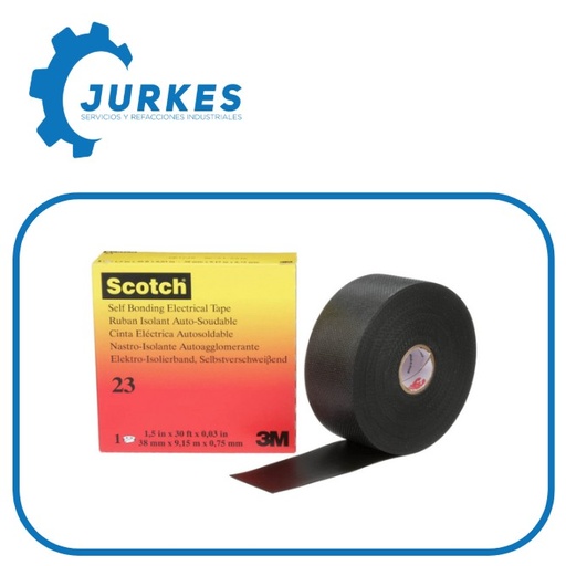 SCOTCH 23 3/4 - Cinta De Hule Autofusionable 19X9 Scotch 23 3/4 3M