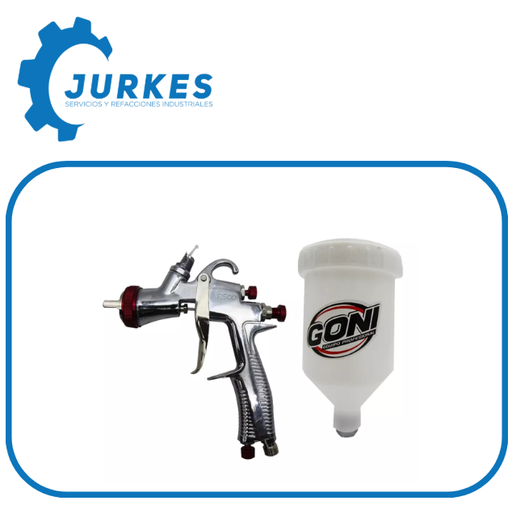 GON-33000- Pistola Para Pintar De Gravedad Vaso Plastico 600 Ml Alta Transferencia De Mat. Hvlp