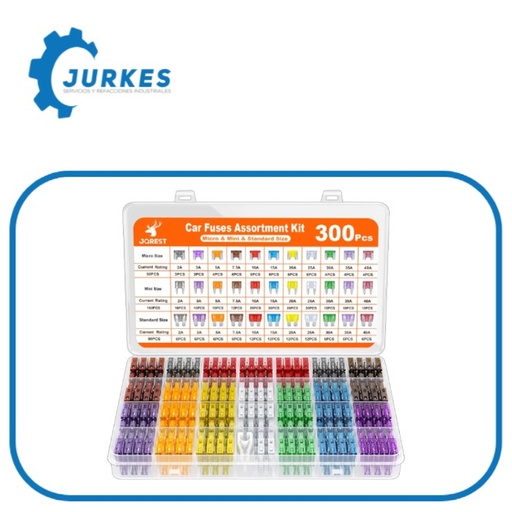 B0BMGBBPTT - Kit Surtido De 300 Fusibles De Coche, 160 Mini Fusibles De Hoja Automotriz + 90 Fusibles Estándar Automáticos + 50 Micro Fusibles + Extractor De Fusibles