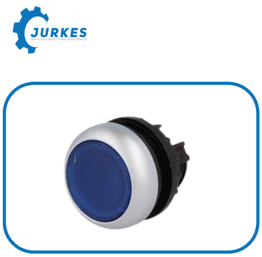M22-DRL-B Puls Ilum Azul Con Enclavamiento