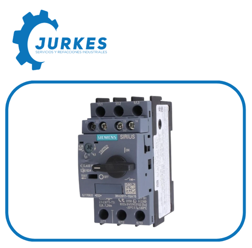 0773444 - 3RV20114AA1 Guardamotor Sirius 10-16A S00 1NA+1NC Terminal Tornillo