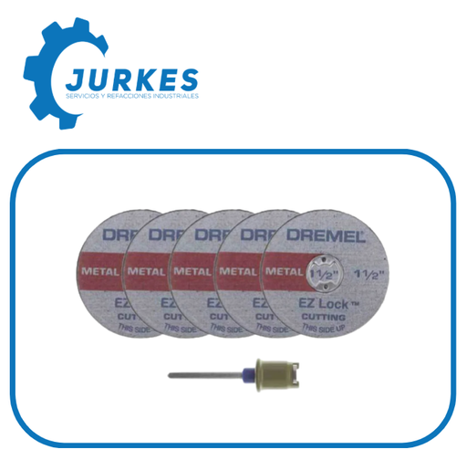 DRE-2615E406AD - Kit De 1 Mandril Y 5 Discos De Corte Ez-Lock™ Para Metal DREMEL