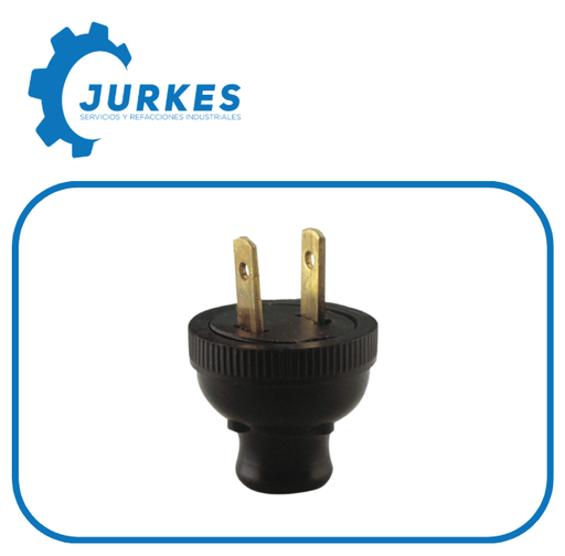SUR-136503 - Clavija Eléctrica Hule 127Volt Redonda Negro SURTEK