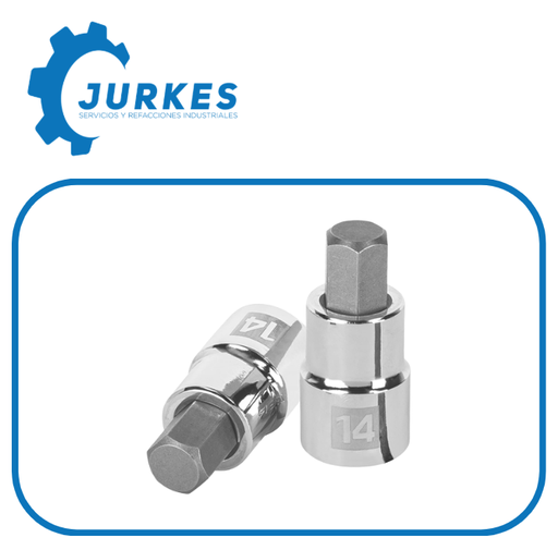 13285 - Dado Punta Hexagonal De 14 Mm, Cuadro 1/2" TRUPER