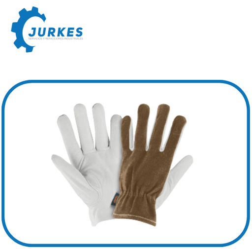 14288- Guantes de piel de cabra con dorso de carnaza, TRUPER