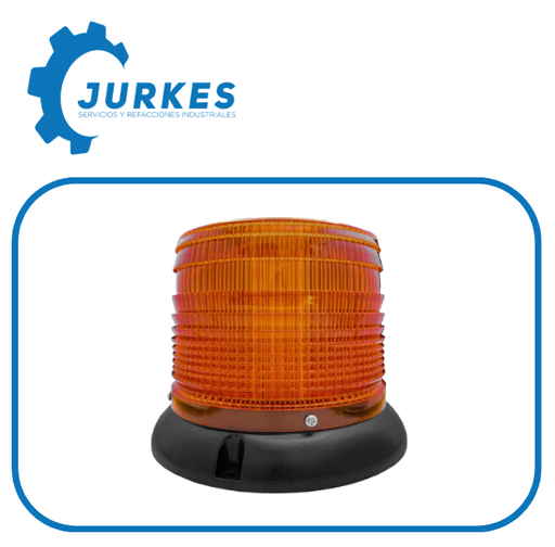 14995 - Torreta Redonda 8 Led Estrobo 8X5.5 Ambar C/Iman