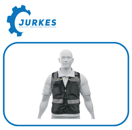 103990 - Chaleco Seguridad Reforzado Negro Con Bolsas, G TRUPER EXPERT