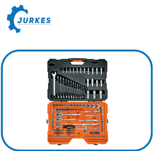 15695- JD-210MP- Juego 211 Herramientas 1/4", 3/8" Y 1/2" Std Y Mm P/Mecánico TRUPER 