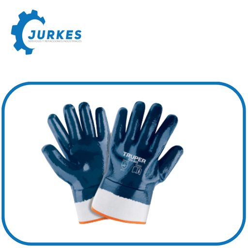 15245-Guantes de algodón recubiertos de nitrilo, puño de seguridad TRUPER 