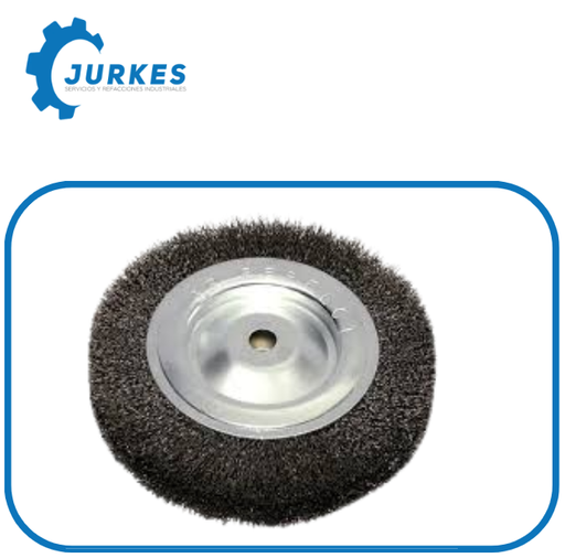 100104- Carda Circular Alambre Ondulado 6"X0.014"X3/4"X1/2" Acero