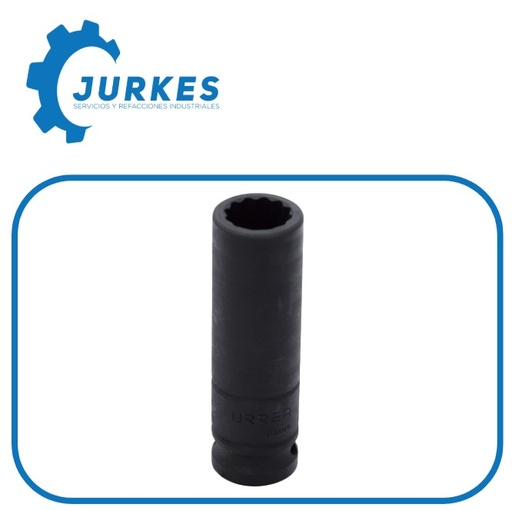 URR-7317M - Dado de Impacto Largo Cuadro de 1/2", 6 Puntas, Métrico, 17 mm